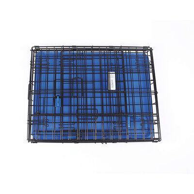 M-Pets Voyager 2-Door Dog Crate Secure Lock Large Blue 36in