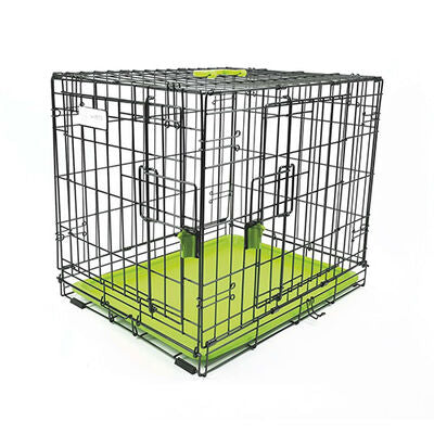 M-Pets Voyager 2-Door Dog Crate Secure Lock Green 30x19x21in