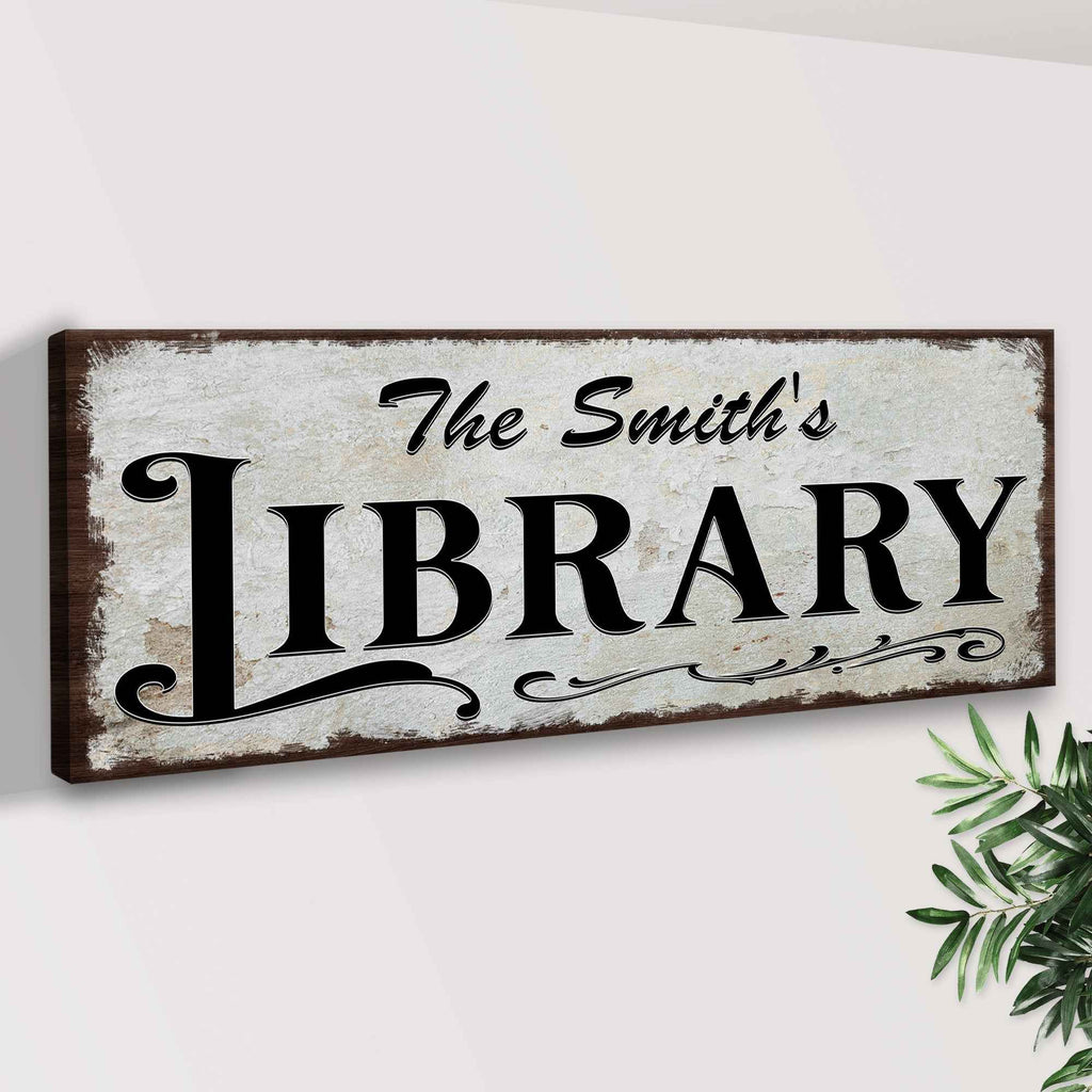 Personalized Library Sign III