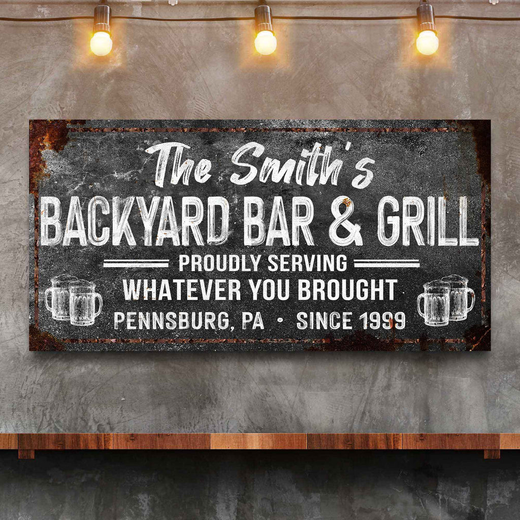 Backyard Bar & Grill Sign XXIII