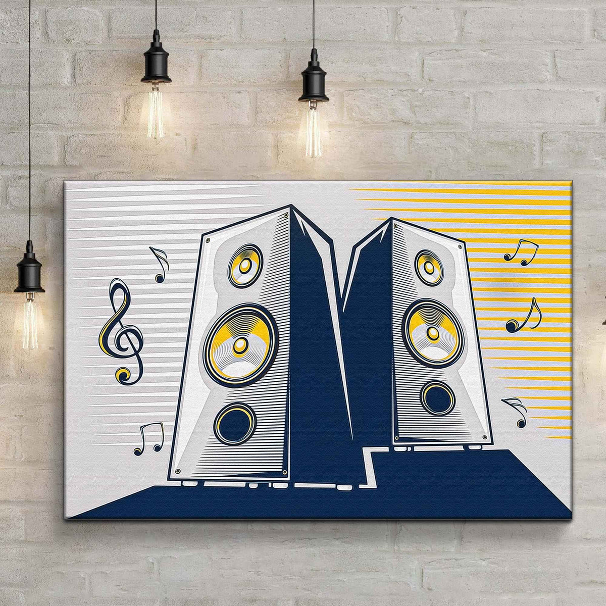 Music Equipment Speakers Pop Art Canvas Wall Art