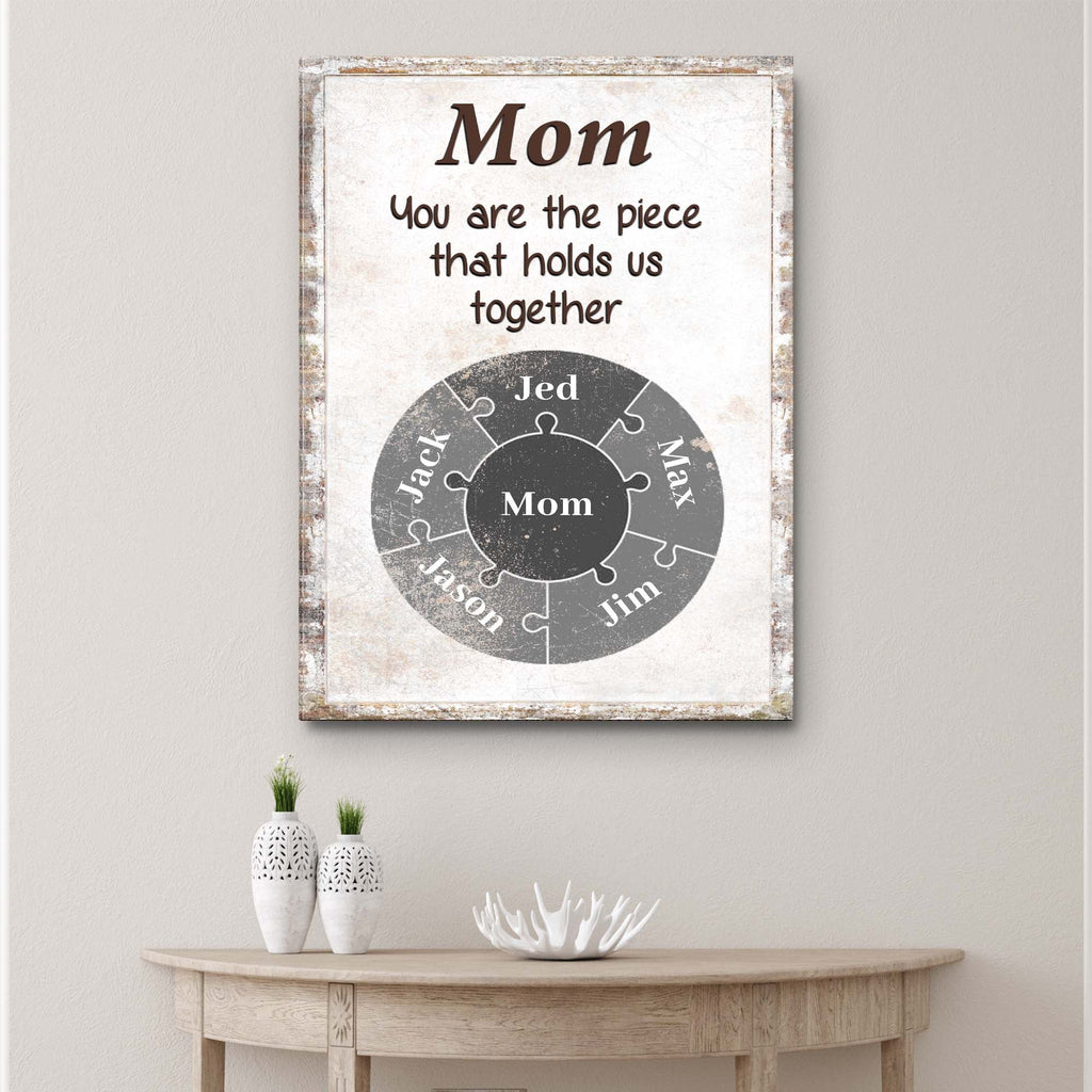 Mom Personalized Puzzle Sign