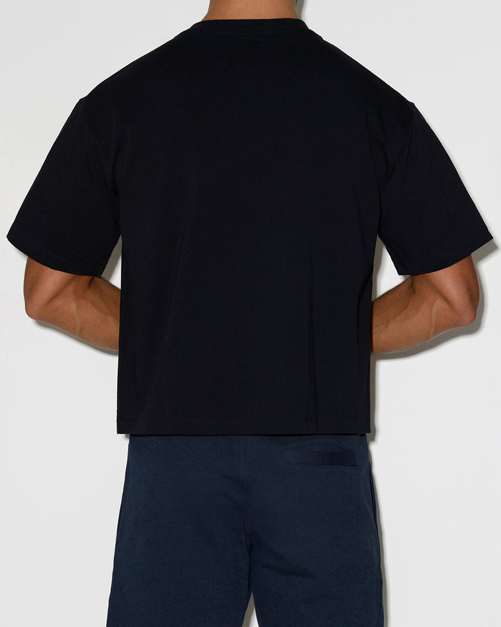 Mid Weight Cropped Boxy T-Shirt Black