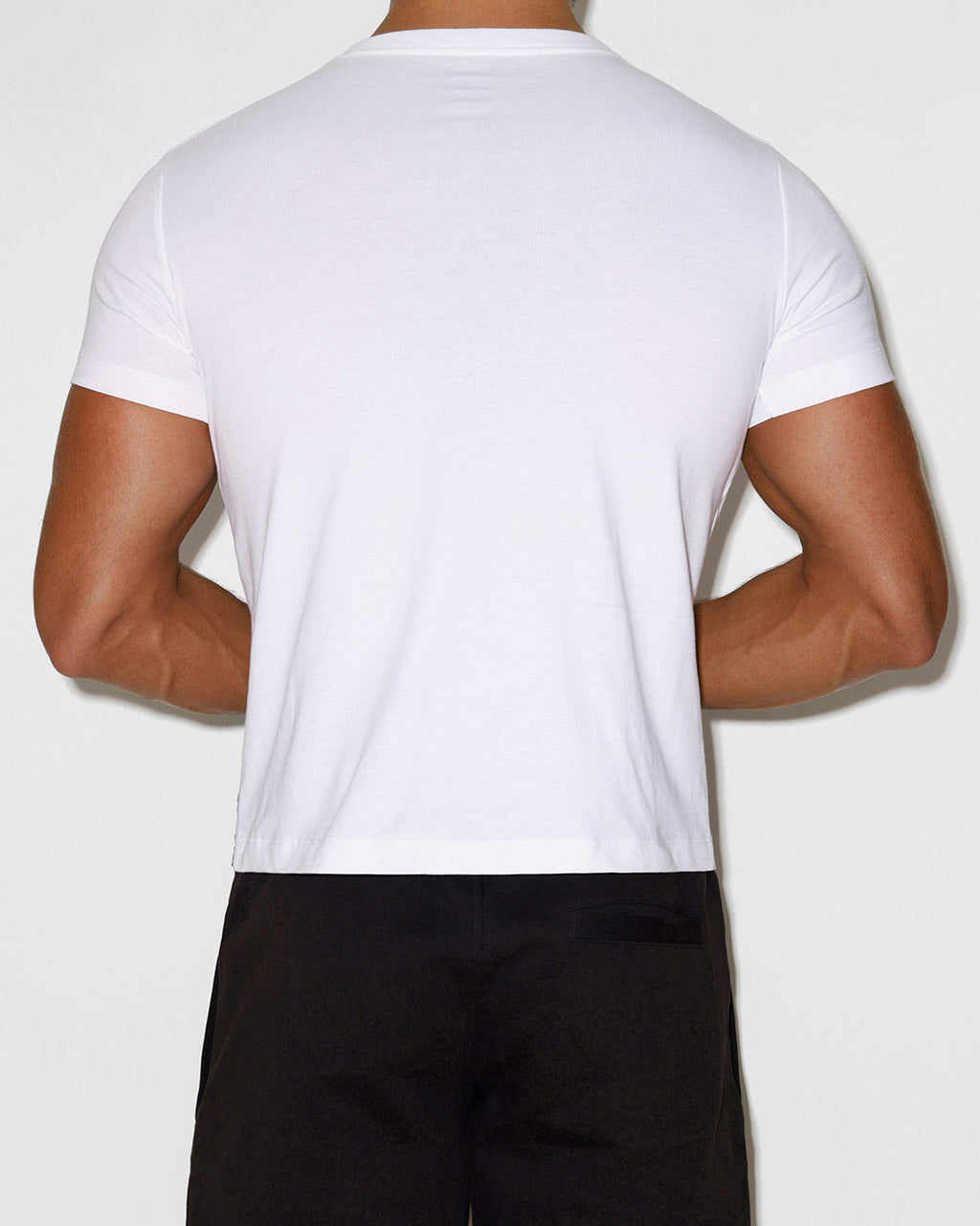 Mid Weight Cropped Fitted T-Shirt White