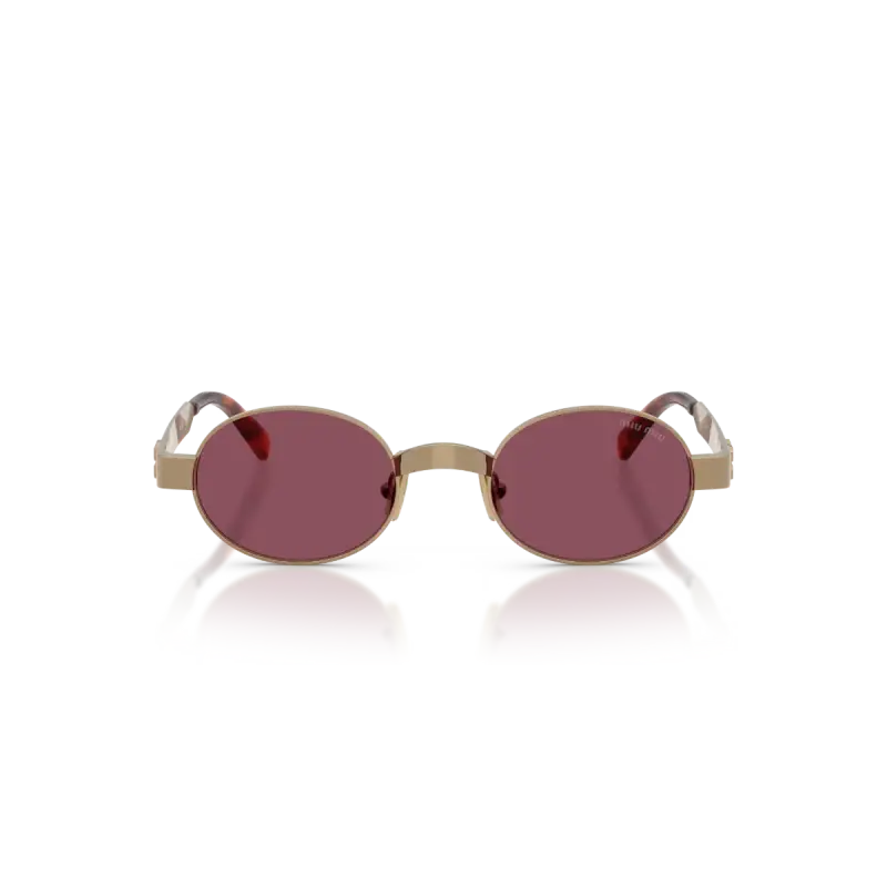 Miu Miu 0MU B51S Women's Designer Sunglasses Gold/Grey 47mm