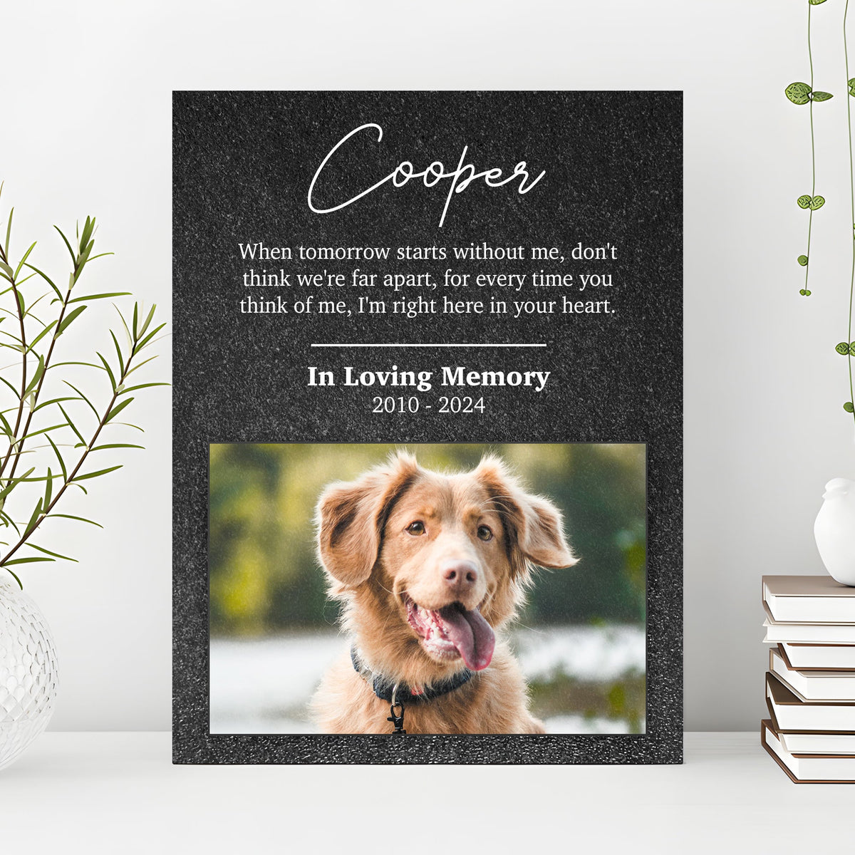 Pet Memorial Portrait Watercolor Sign Here In Your Heart