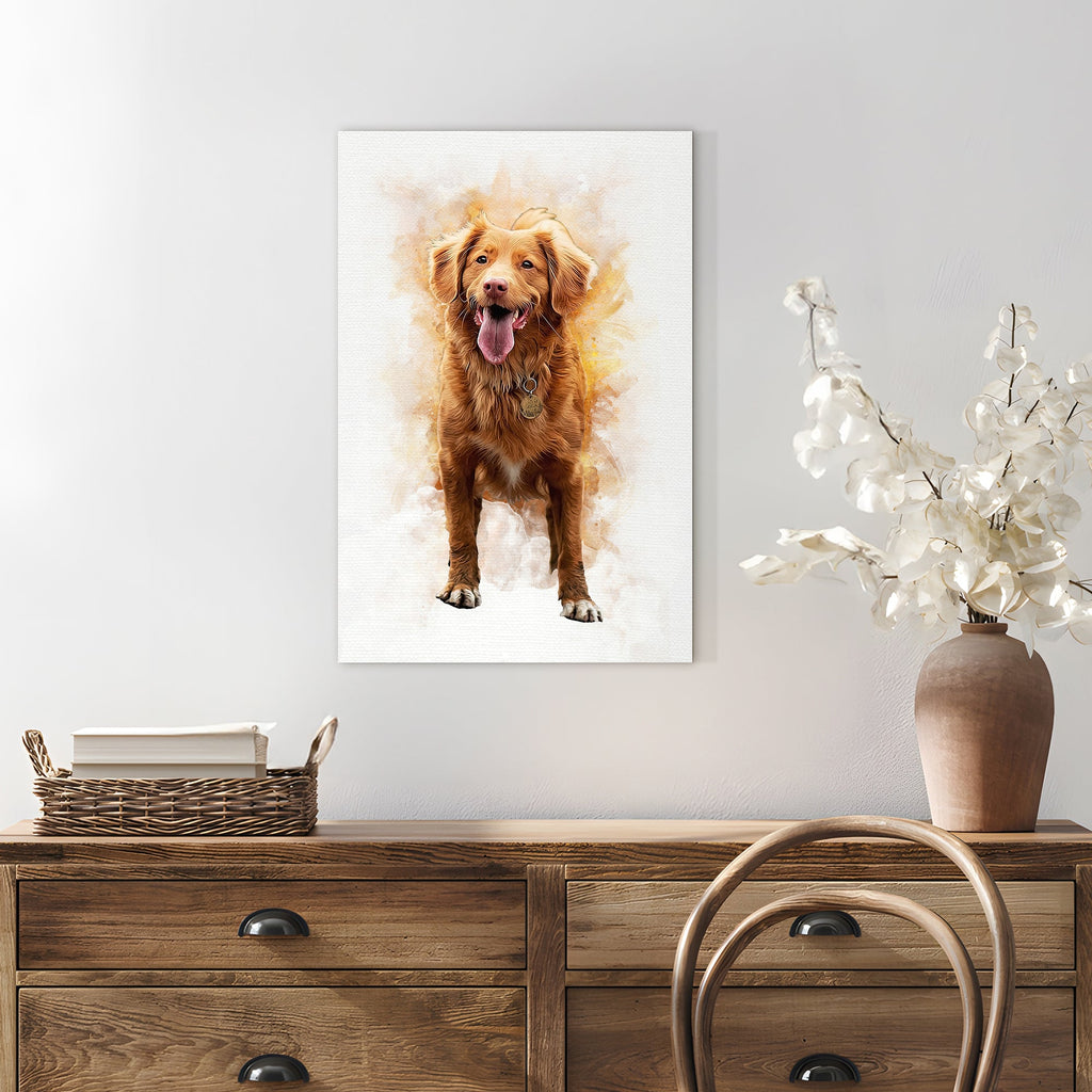 Pet Memorial Portrait Watercolor Sign