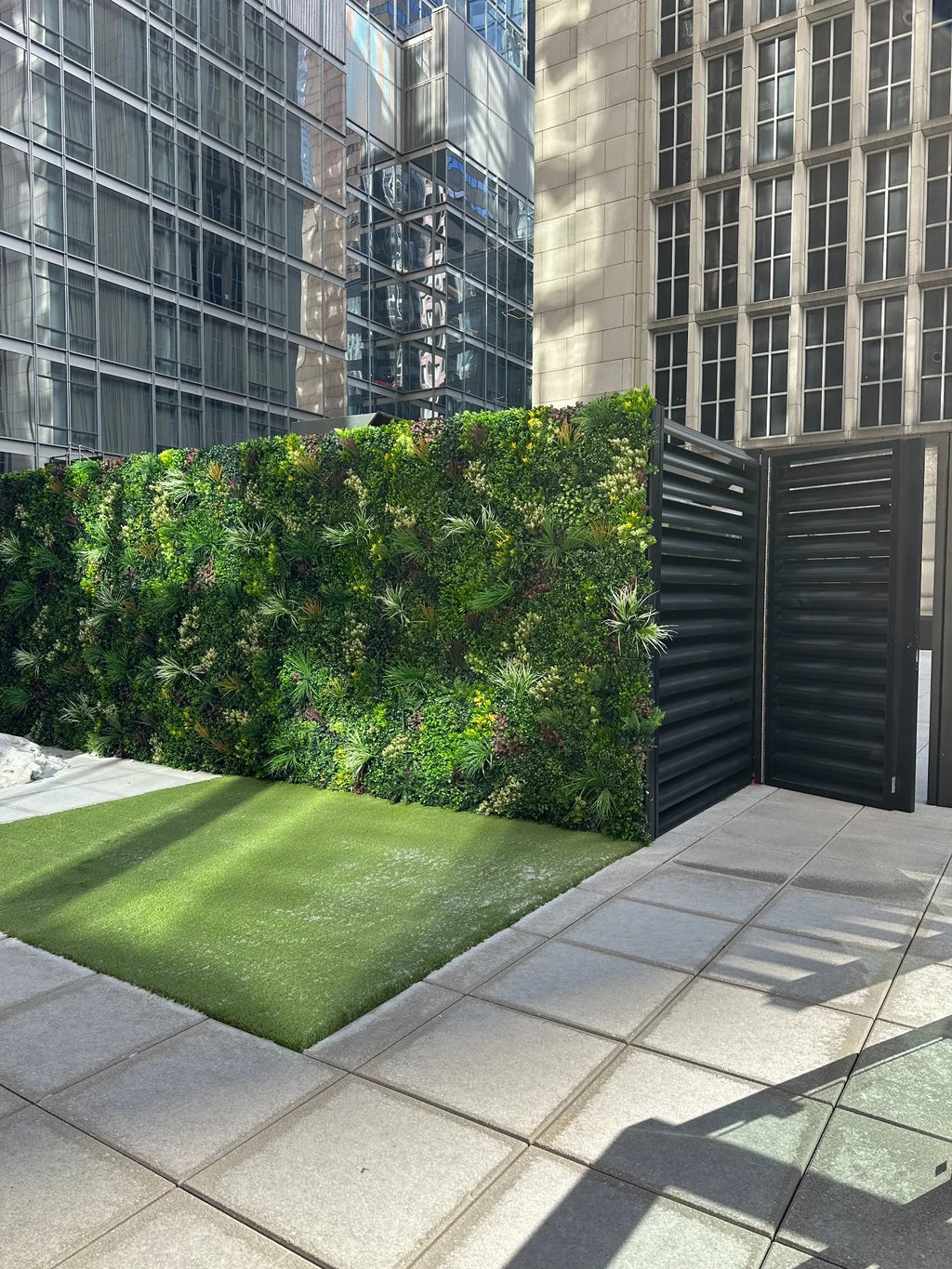Evergreen Triptych Artificial Vertical Garden Green Wall Panel Set of 3 Seamless Panels 33 SQ FT – UV Resistant – Commercial Grade