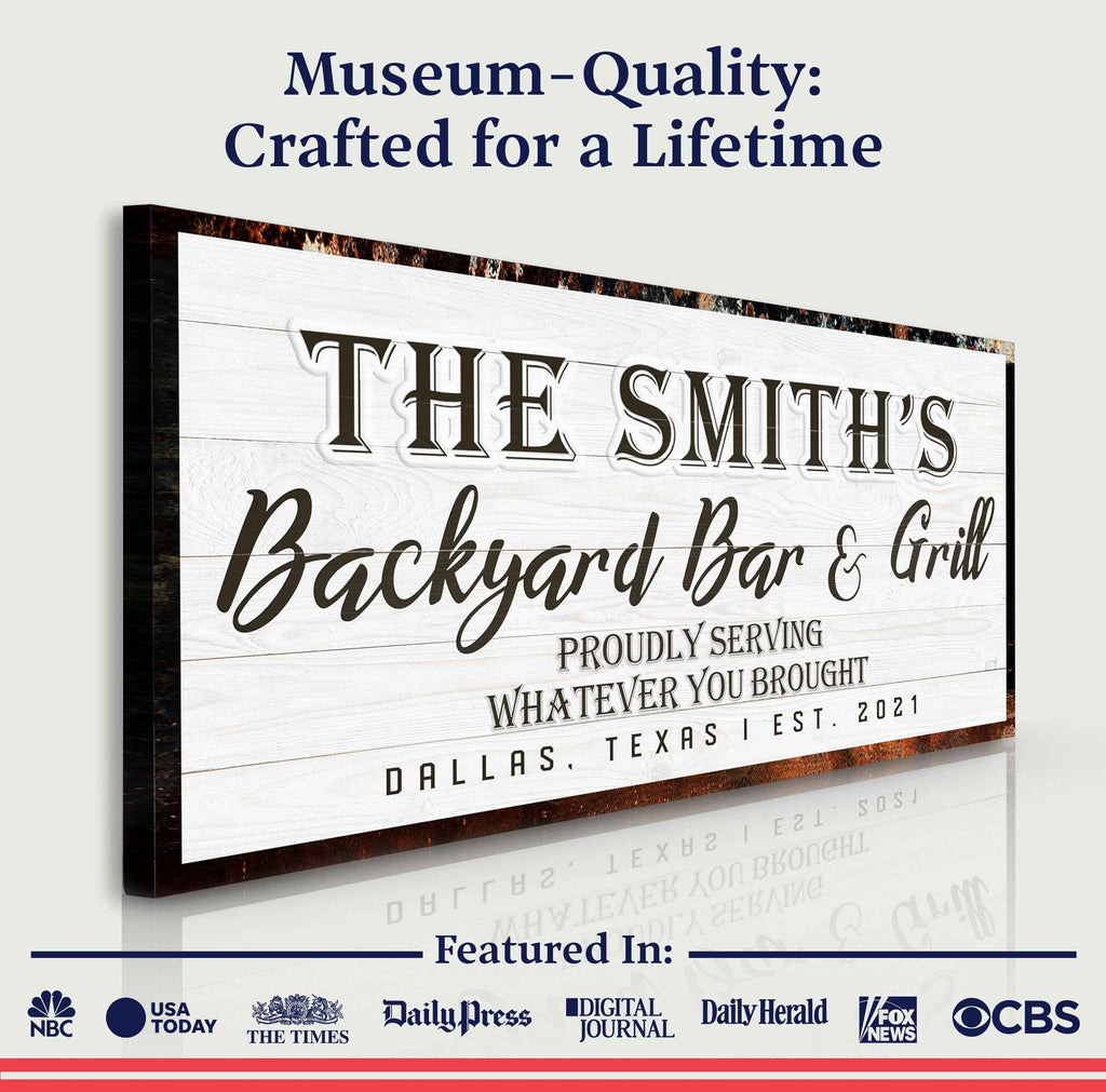 Backyard Bar & Grill Sign XIX