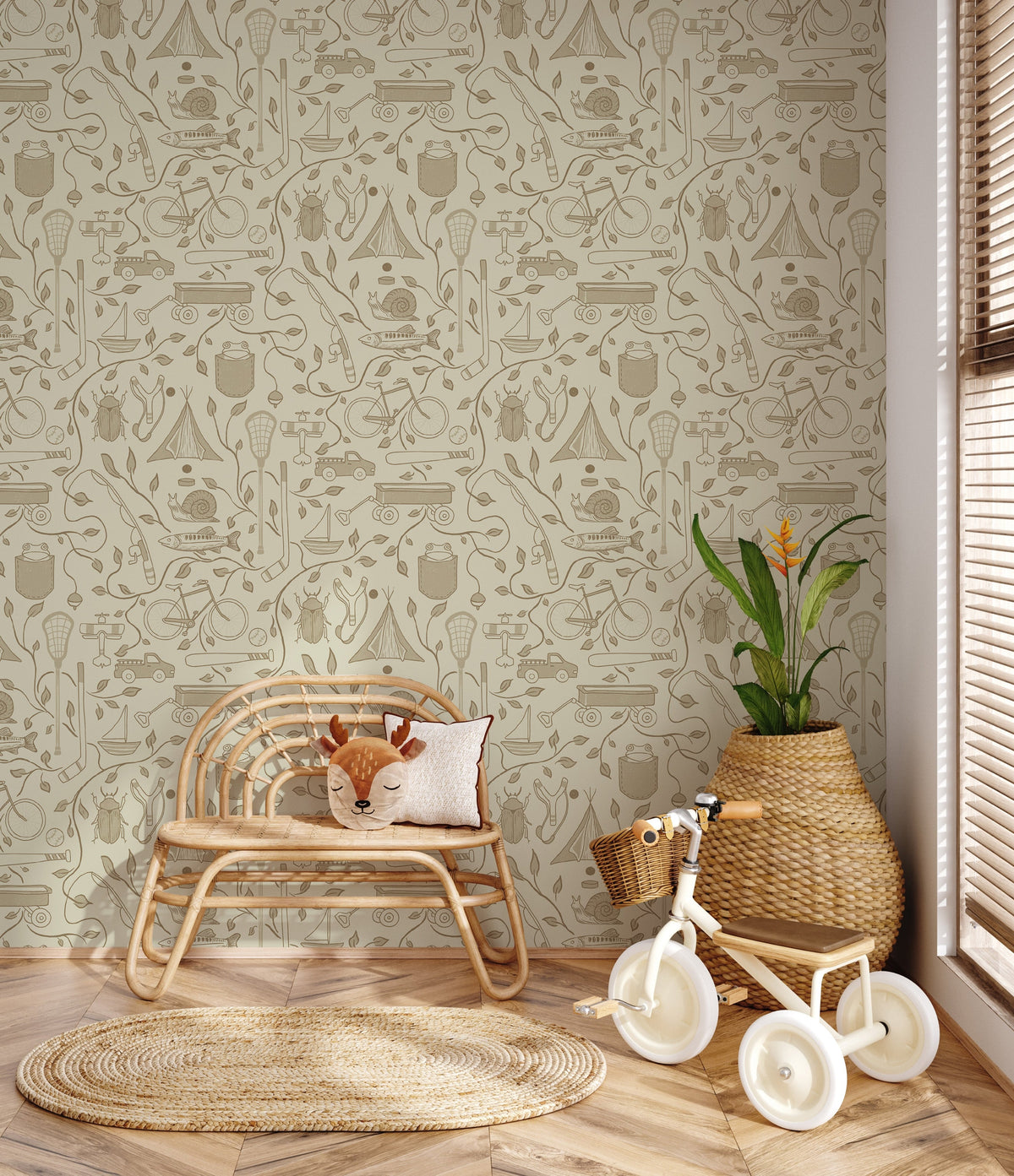 Elliot Wallpaper by Karen and Marisa Designs