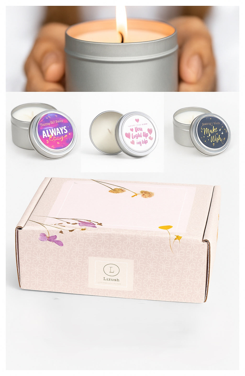 Bergamot & Lavender Soy Candle Trio – 3 Aromatherapy Candles
