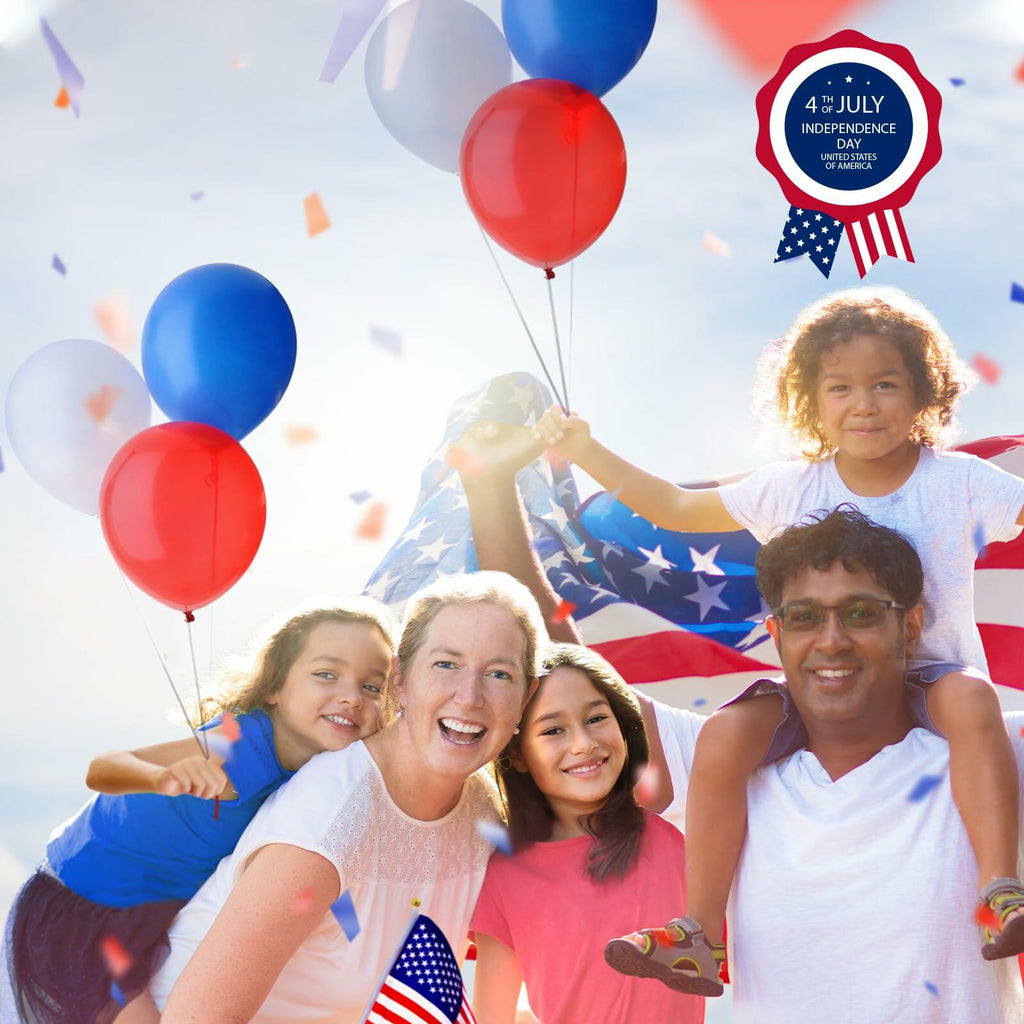 30PCS Red White Blue Latex Balloons 12IN 4th of July Party Decoration