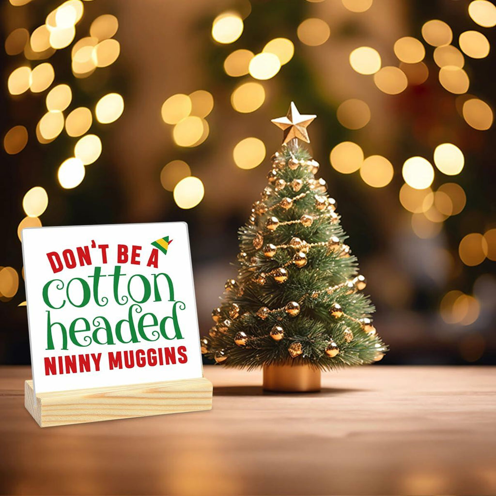 Christmas Vacation Acrylic Desk Decor Sign Clear 4x4 Inch Holiday Xmas