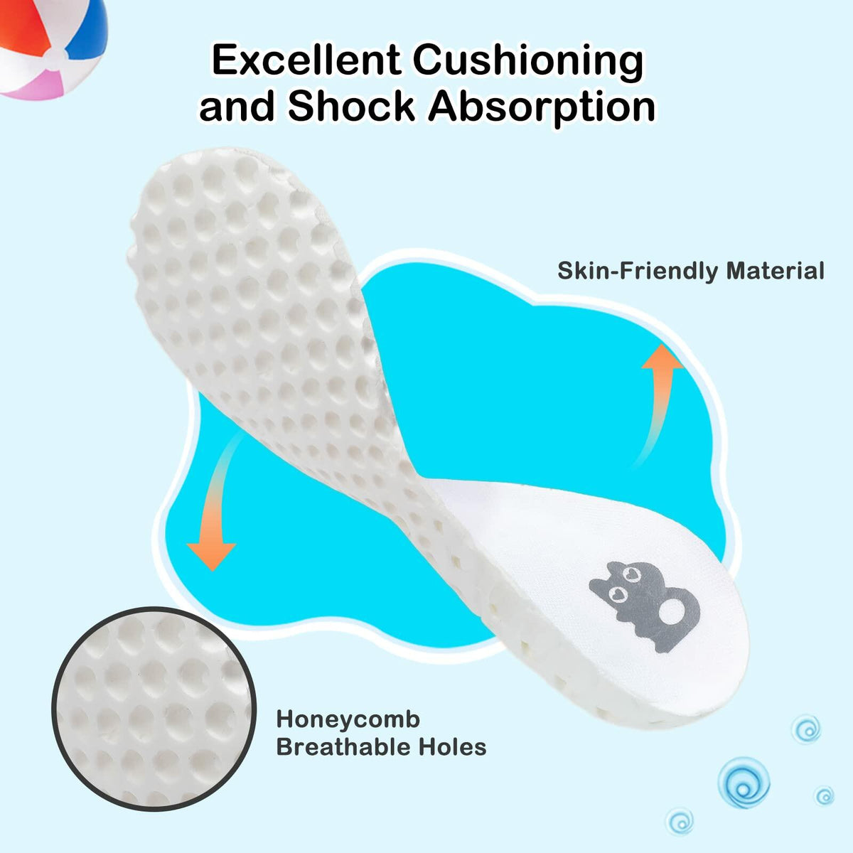 Besroad Kids Water Shoes Aqua Socks Non-Slip Mesh Navy Size 10-10.5 Toddler