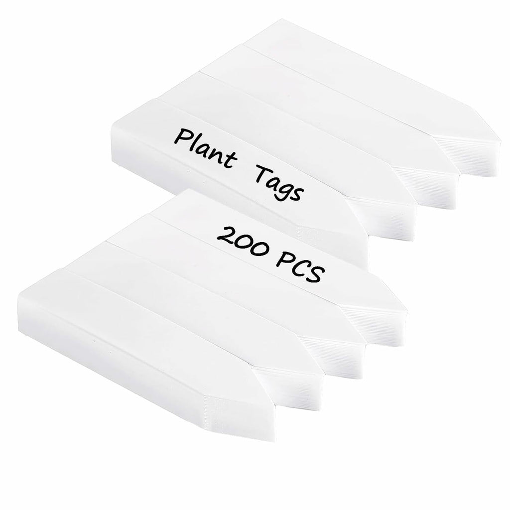 [Like_new] meumtuu 200 PCS White Plastic Plant Labels Garden Markers PVC PVCPL-200W