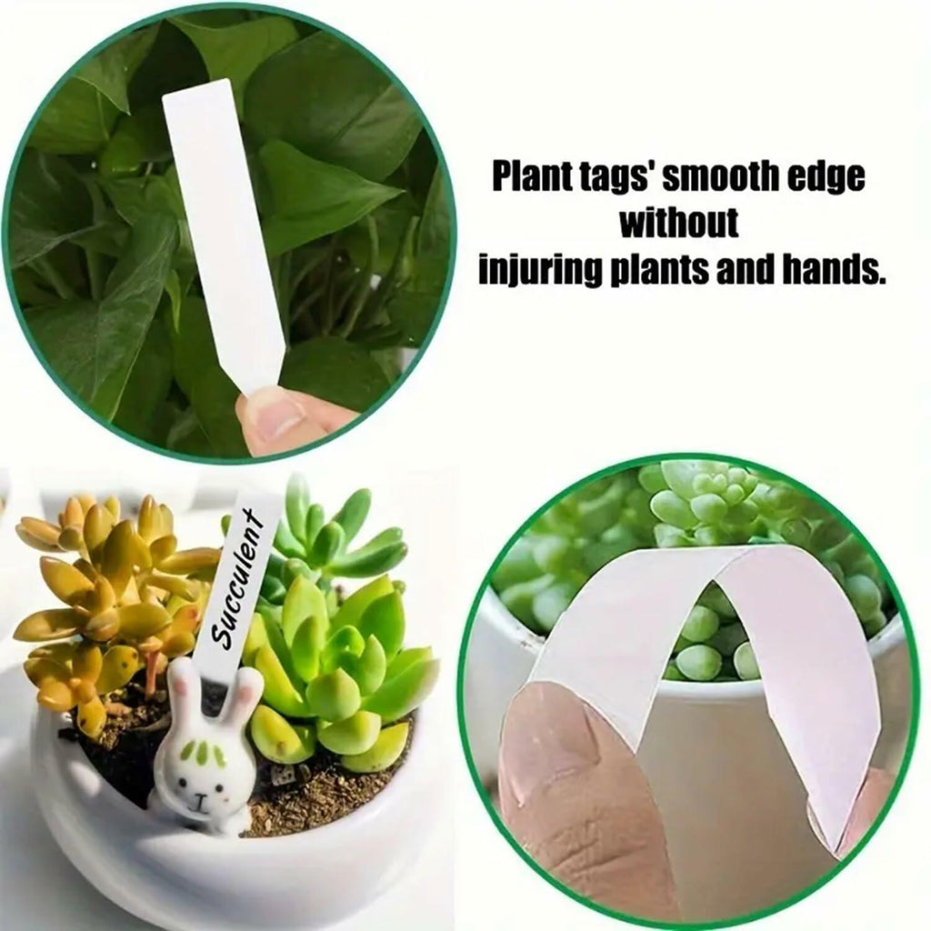 [Like_new] meumtuu 200 PCS White Plastic Plant Labels Garden Markers PVC PVCPL-200W