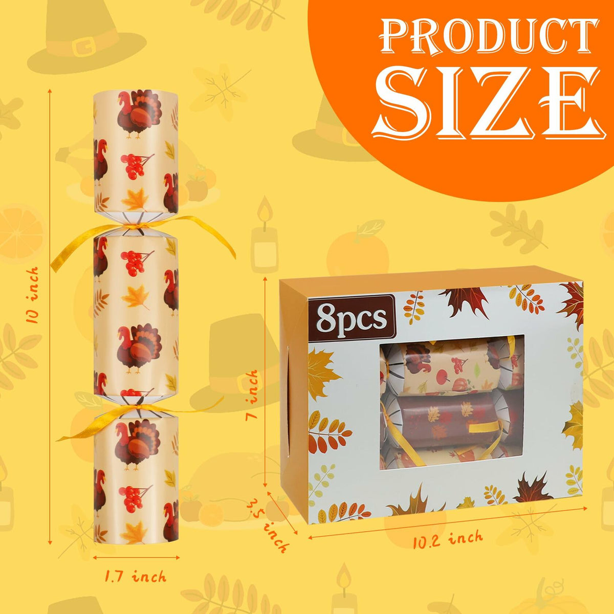 Siawoy 8 Pack Fall Thanksgiving Party Favors Pumpkin Turkey Hats Prizes