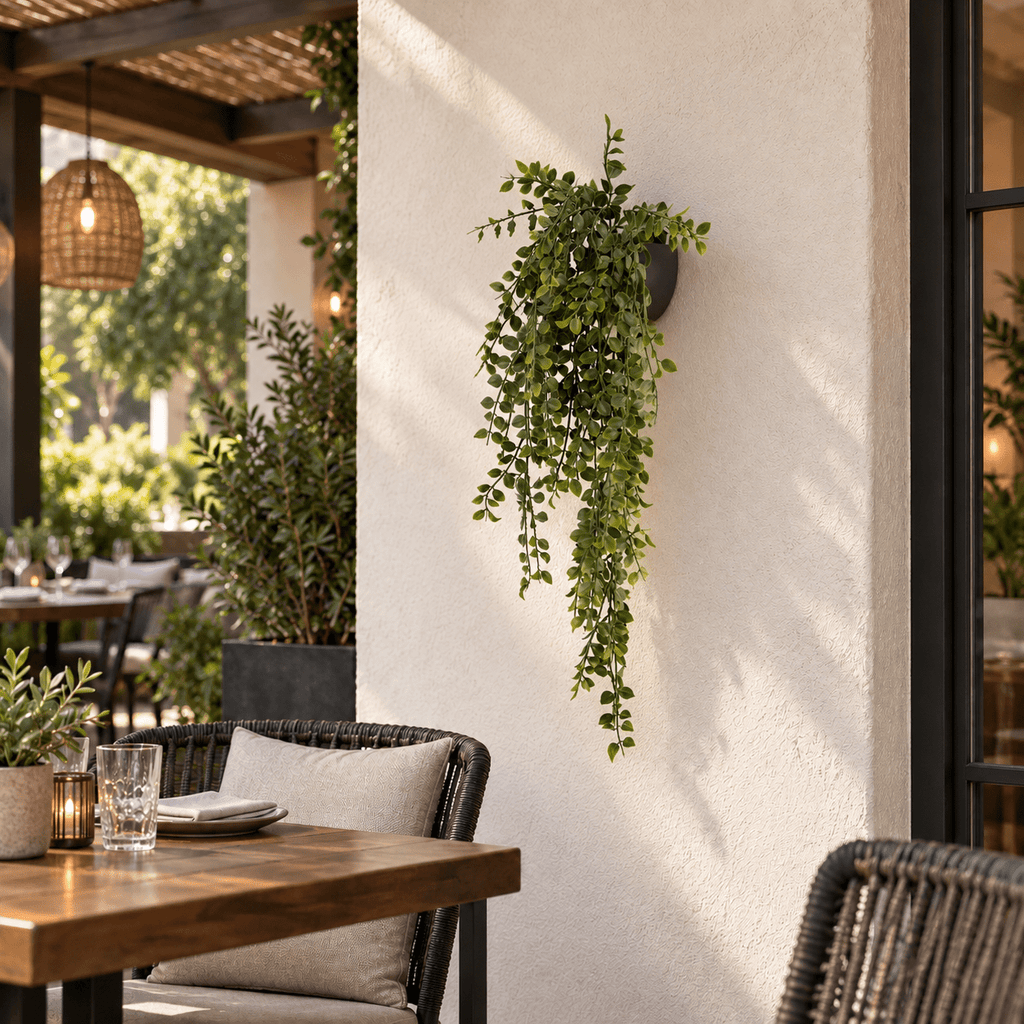 Pearls Garland Artificial Hanging Bush 7.8×31in – NFPA 701 Certified – UV Resistant