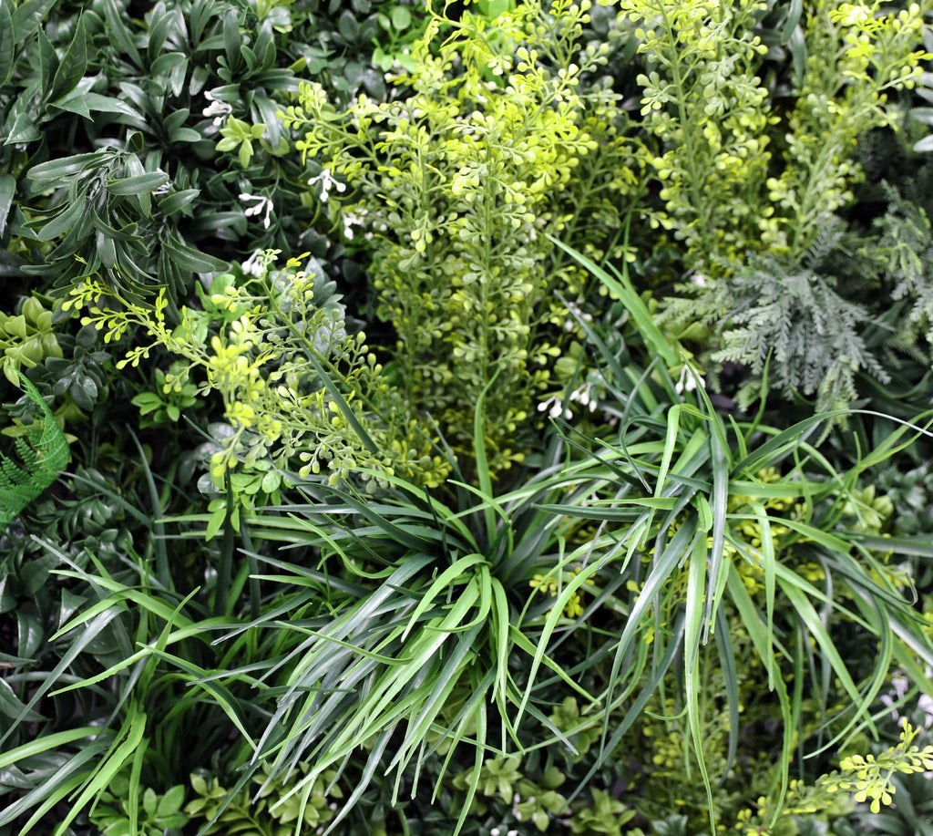 Tropical Vibe Artificial Vertical Garden Green Wall Panel 35×35in – NFPA 701 Certified – UV Resistant – Commercial Grade