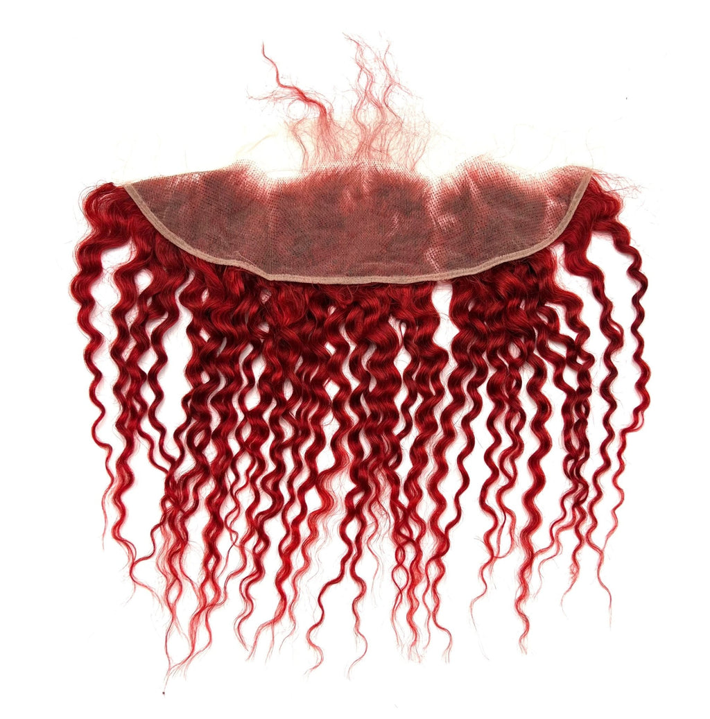 Rio Bohemian 13x4 Human Hair Frontal Ear to Ear Hairpiece Red