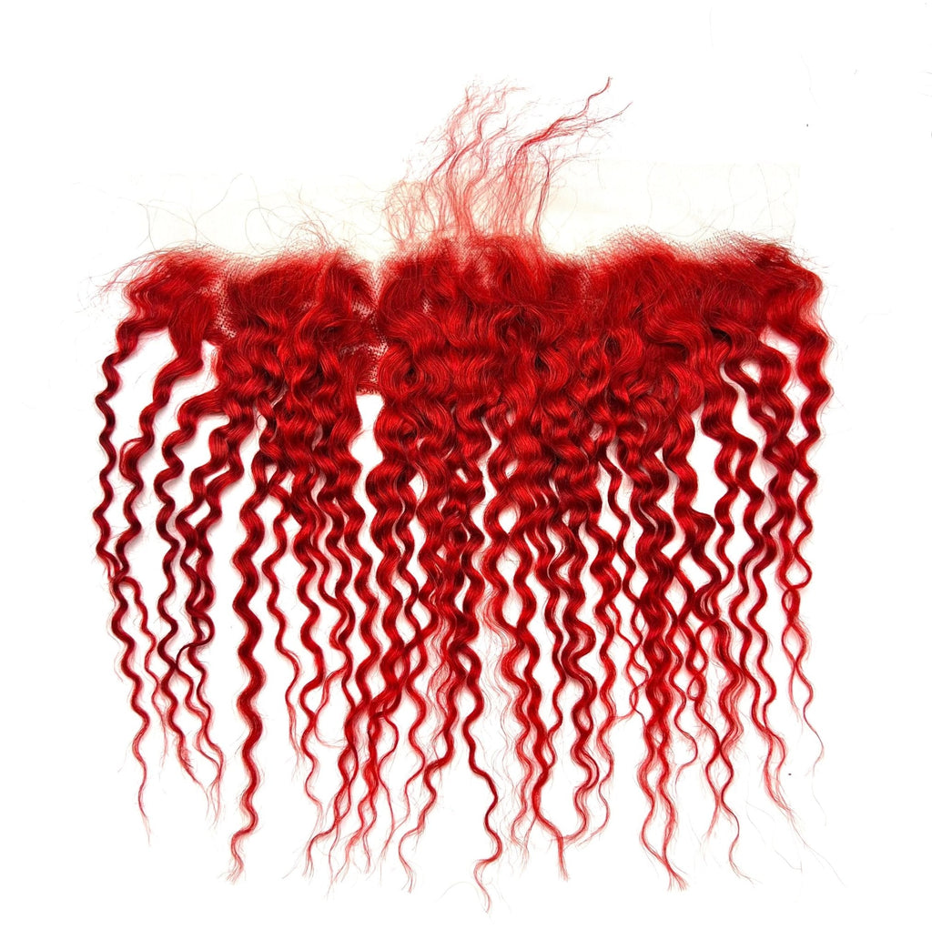 Rio Bohemian 13x4 Human Hair Frontal Ear to Ear Hairpiece Red