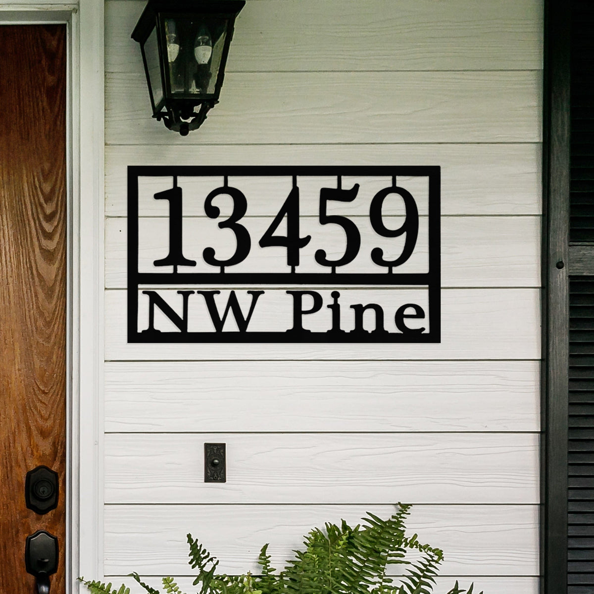 [COL] Home Address Plaque - 3 Sizes - Personalized Metal Street Name and House Numbers Sign