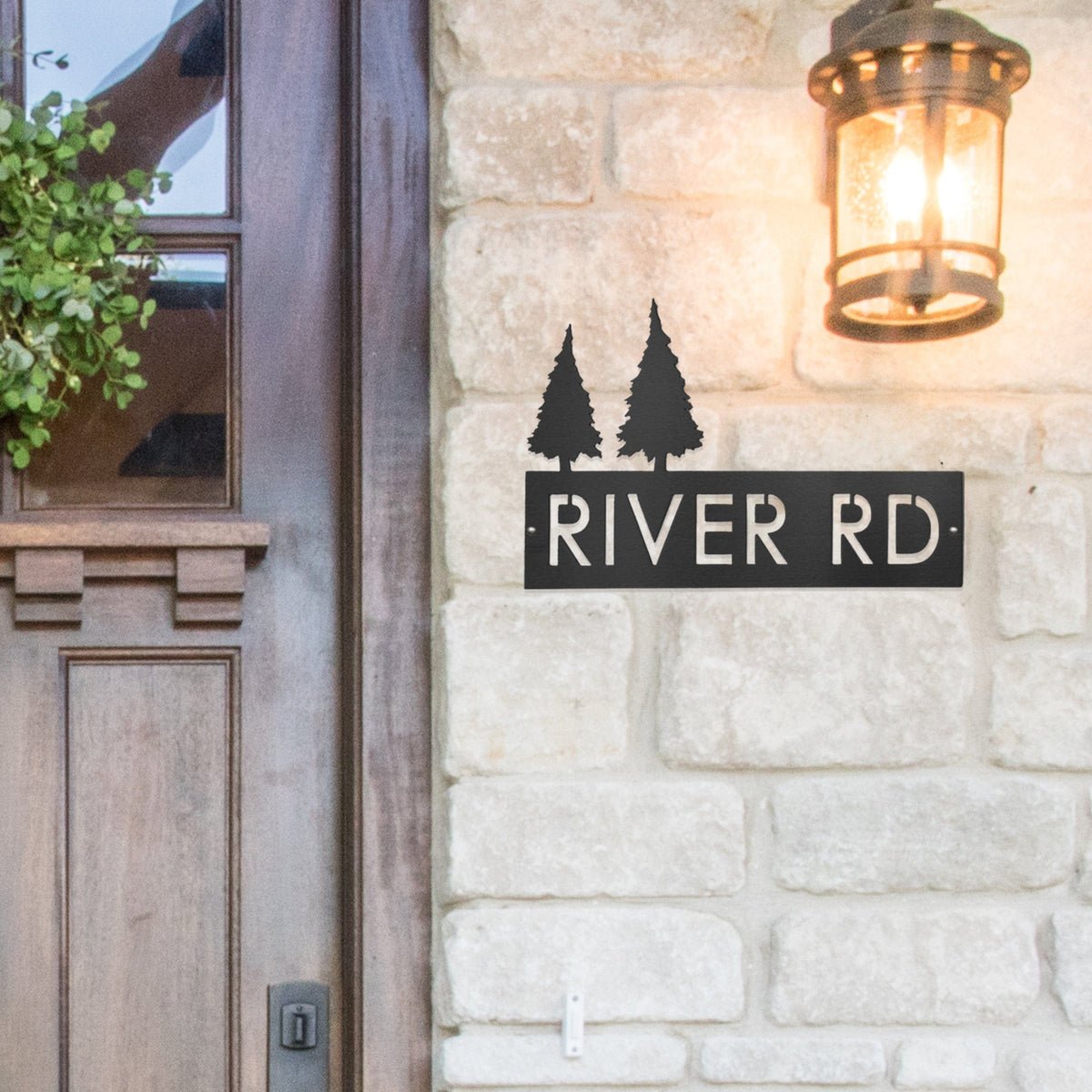 [COL] Landscape Address Plaque - 4 Styles - Circular Address Plaque for House Numbers