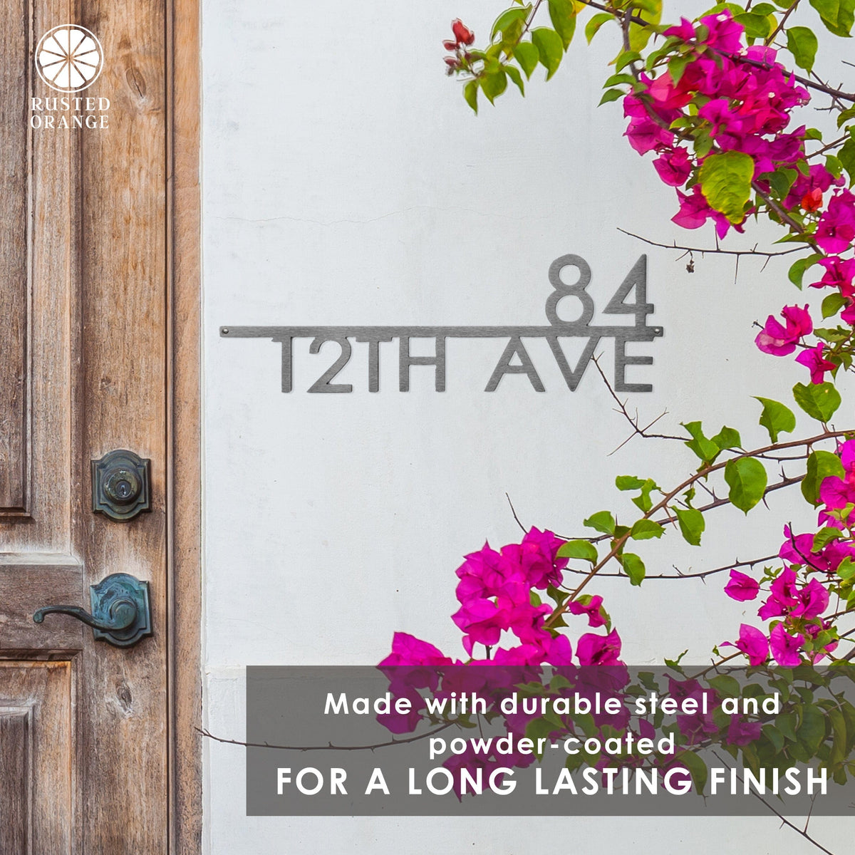 [COL] Magnolia Address Plaque - 3 Sizes - Modern Outside House Numbers for Address