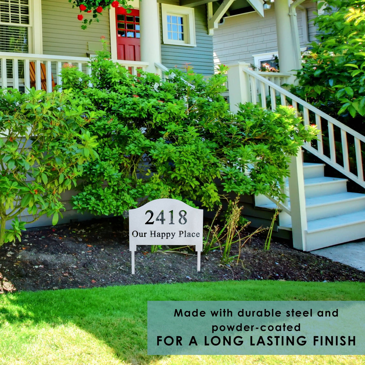 [COL] Address Yard Signs with Stakes - Address Signs for Houses for Ground