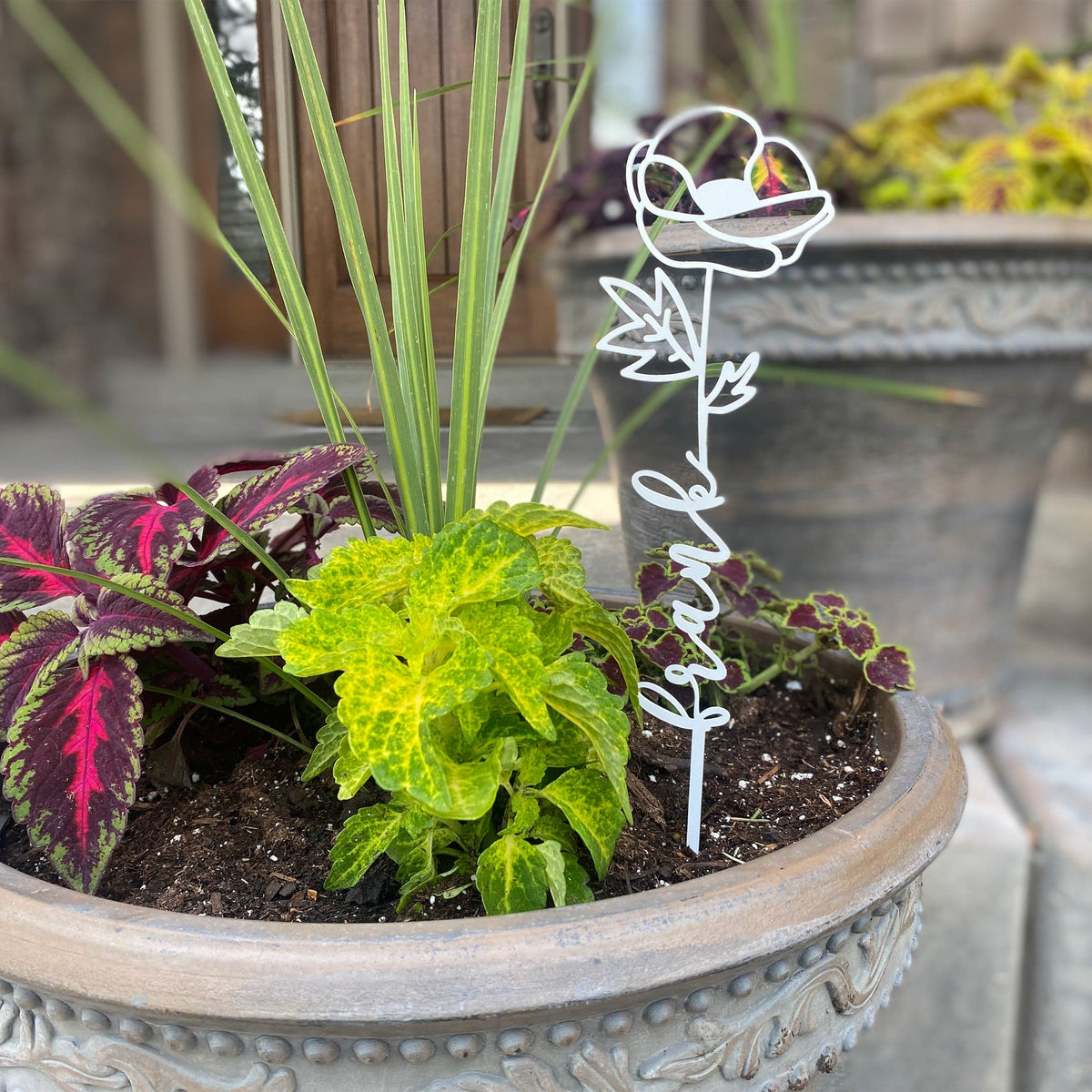 [COL] Flower Pick- Set of 3 Metal Flowers