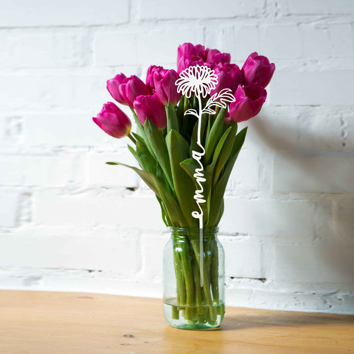 [COL] Flower Pick- Set of 3 Metal Flowers