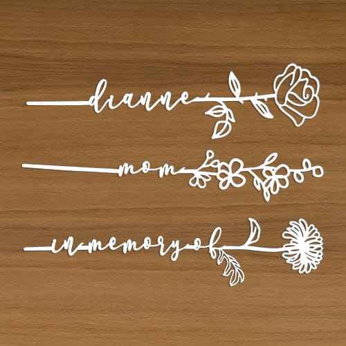 [COL] Flower Pick- Set of 3 Metal Flowers