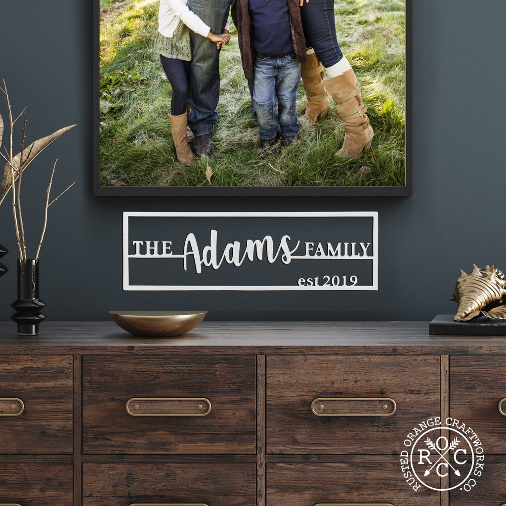 [COL] Family Name Plaque - Personalized Last Name Established Sign for Home