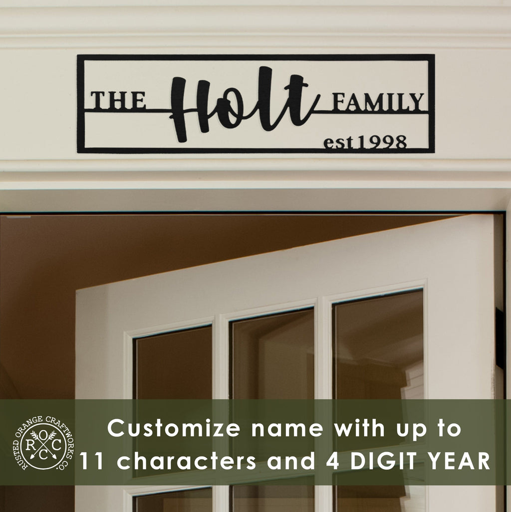 [COL] Family Name Plaque - Personalized Last Name Established Sign for Home