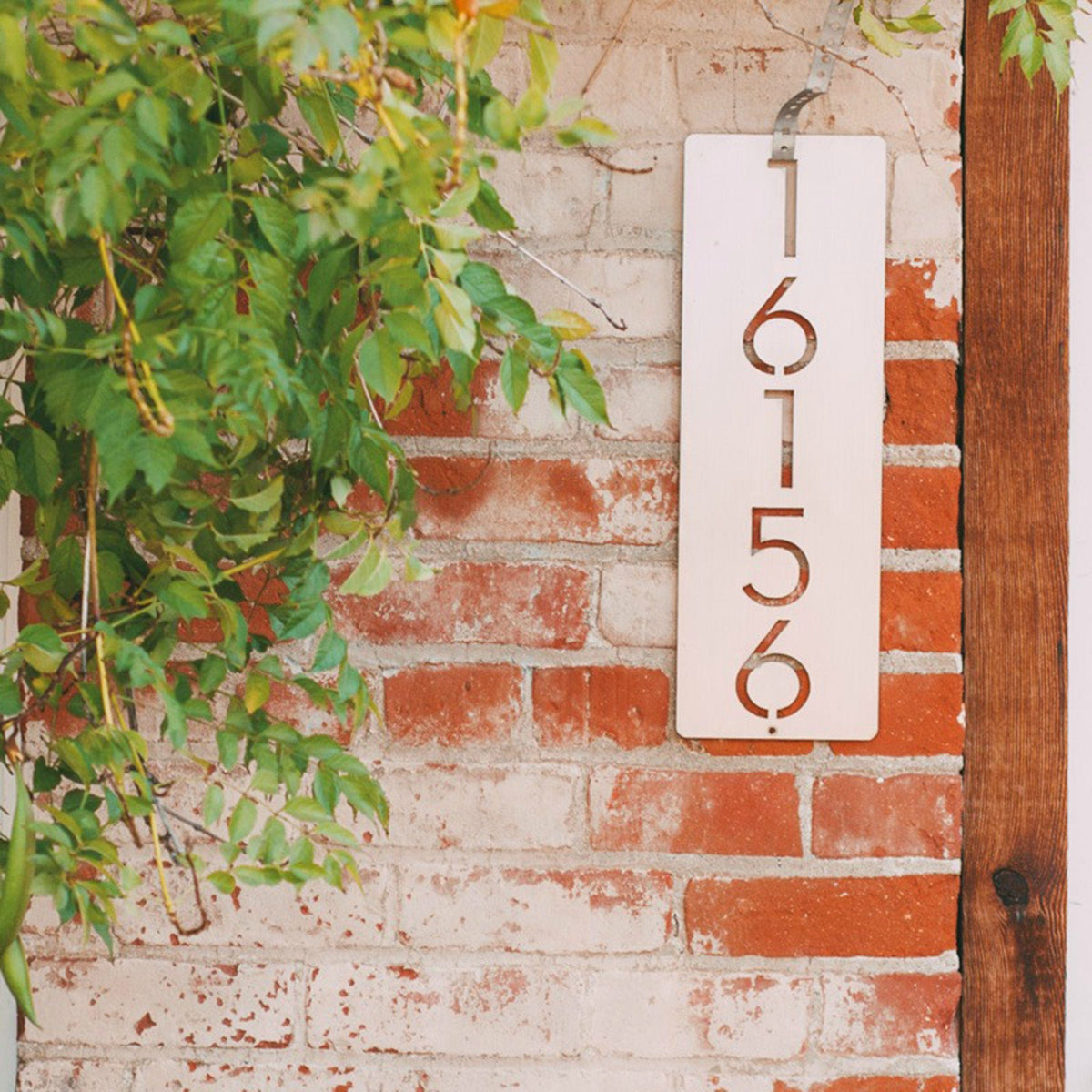 [COL] Cider House Rectangular Address Plaque - Metal Vertical House Numbers For Outside Home