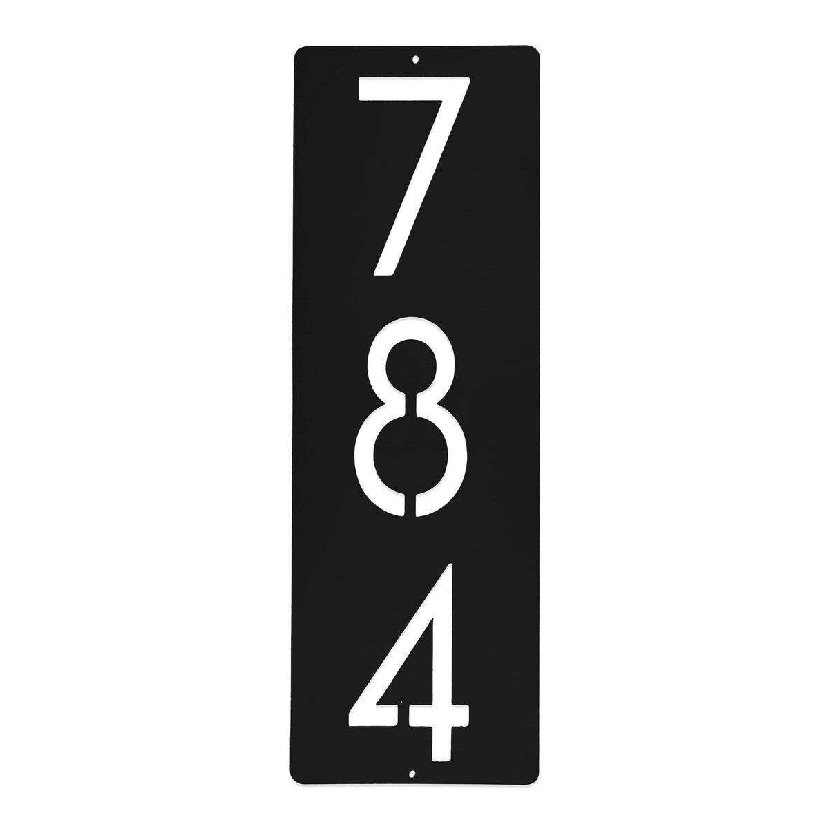 [COL] Cider House Rectangular Address Plaque - Metal Vertical House Numbers For Outside Home