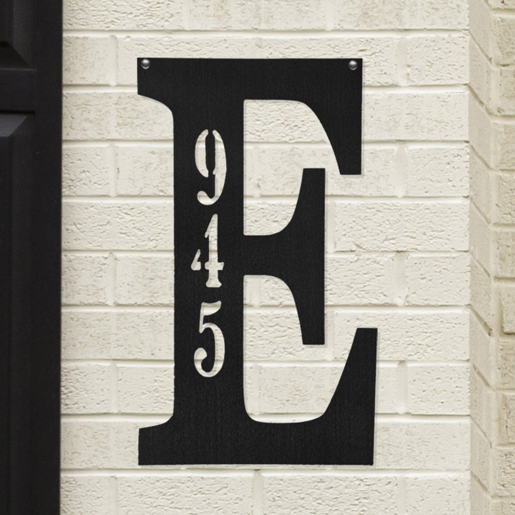 [COL] Letter Address Plaque - 3 Sizes - Metal Personalized Address Numbers for House