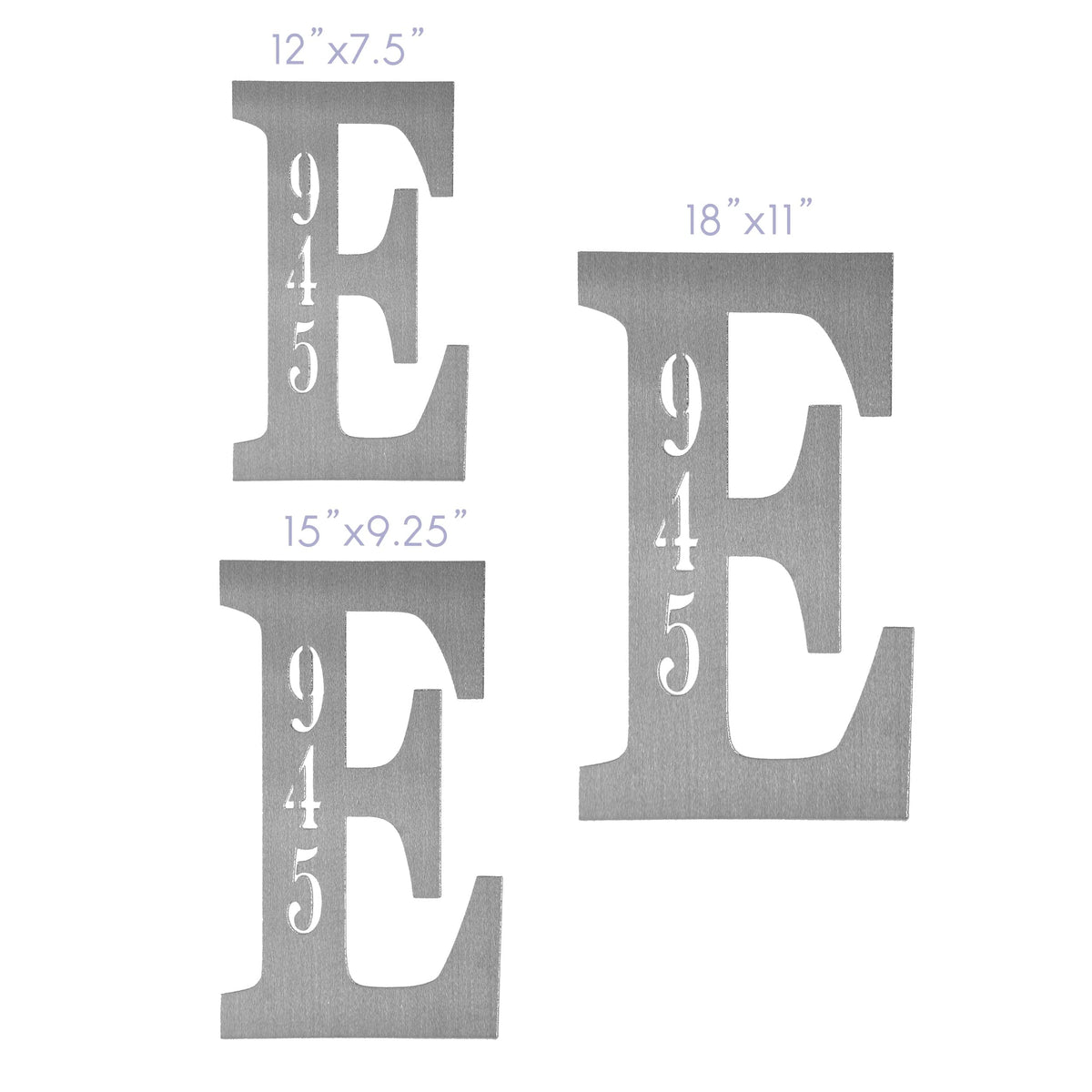 [COL] Letter Address Plaque - 3 Sizes - Metal Personalized Address Numbers for House