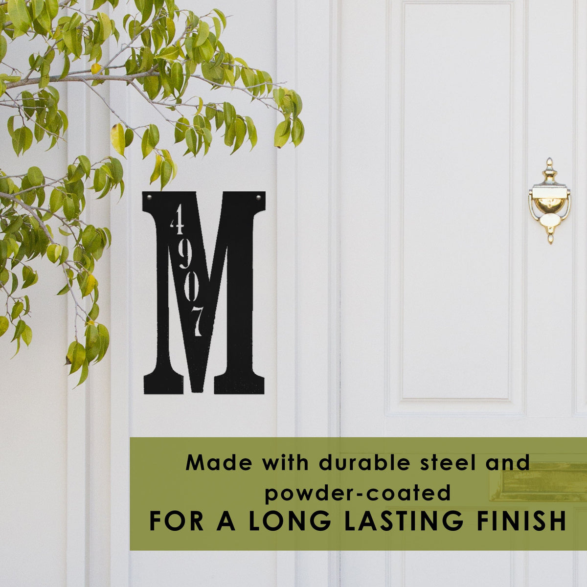 [COL] Letter Address Plaque - 3 Sizes - Metal Personalized Address Numbers for House