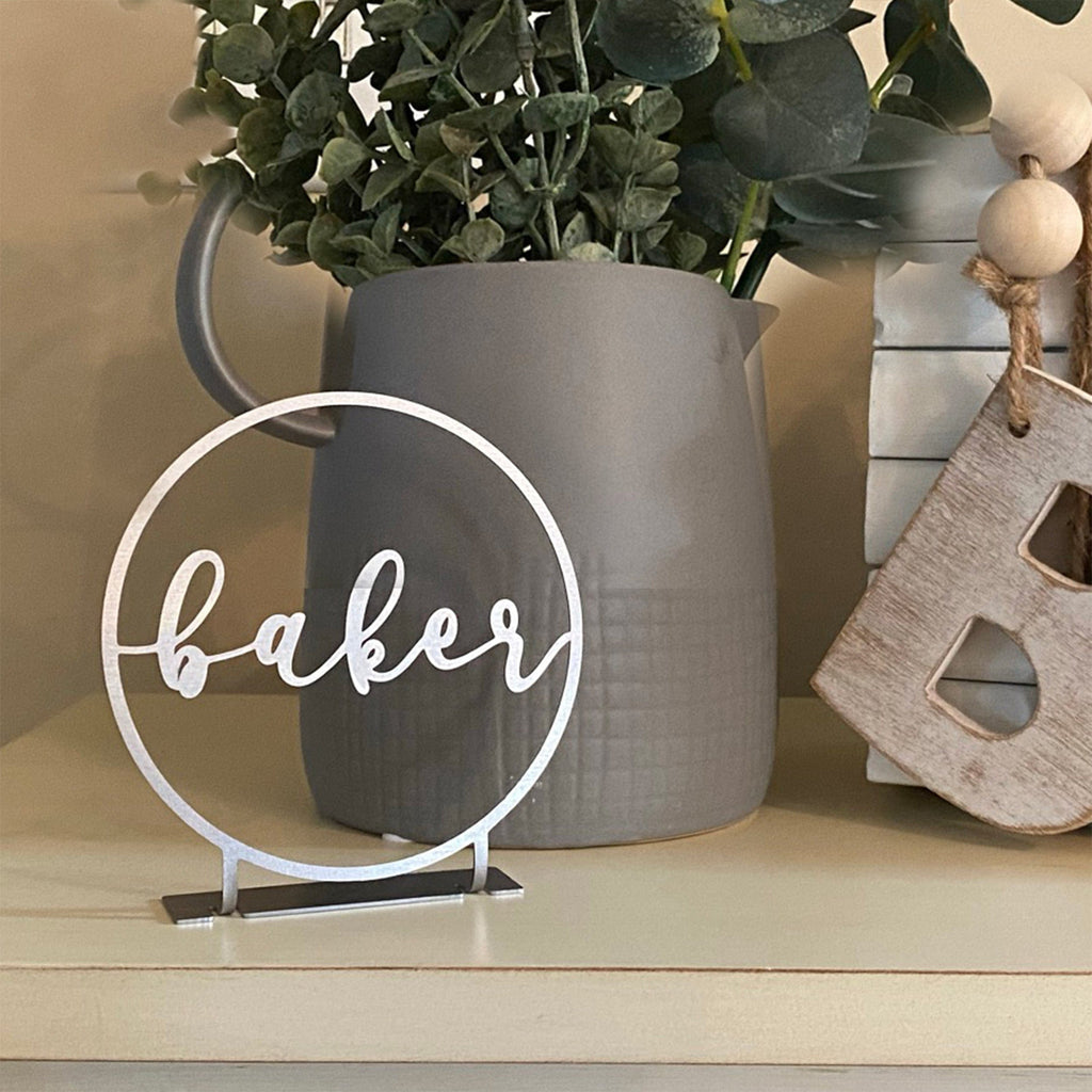 [COL] Anderson Tabletop or Shelf Personalized Name Sign - 2 Styles - Last Name Signs