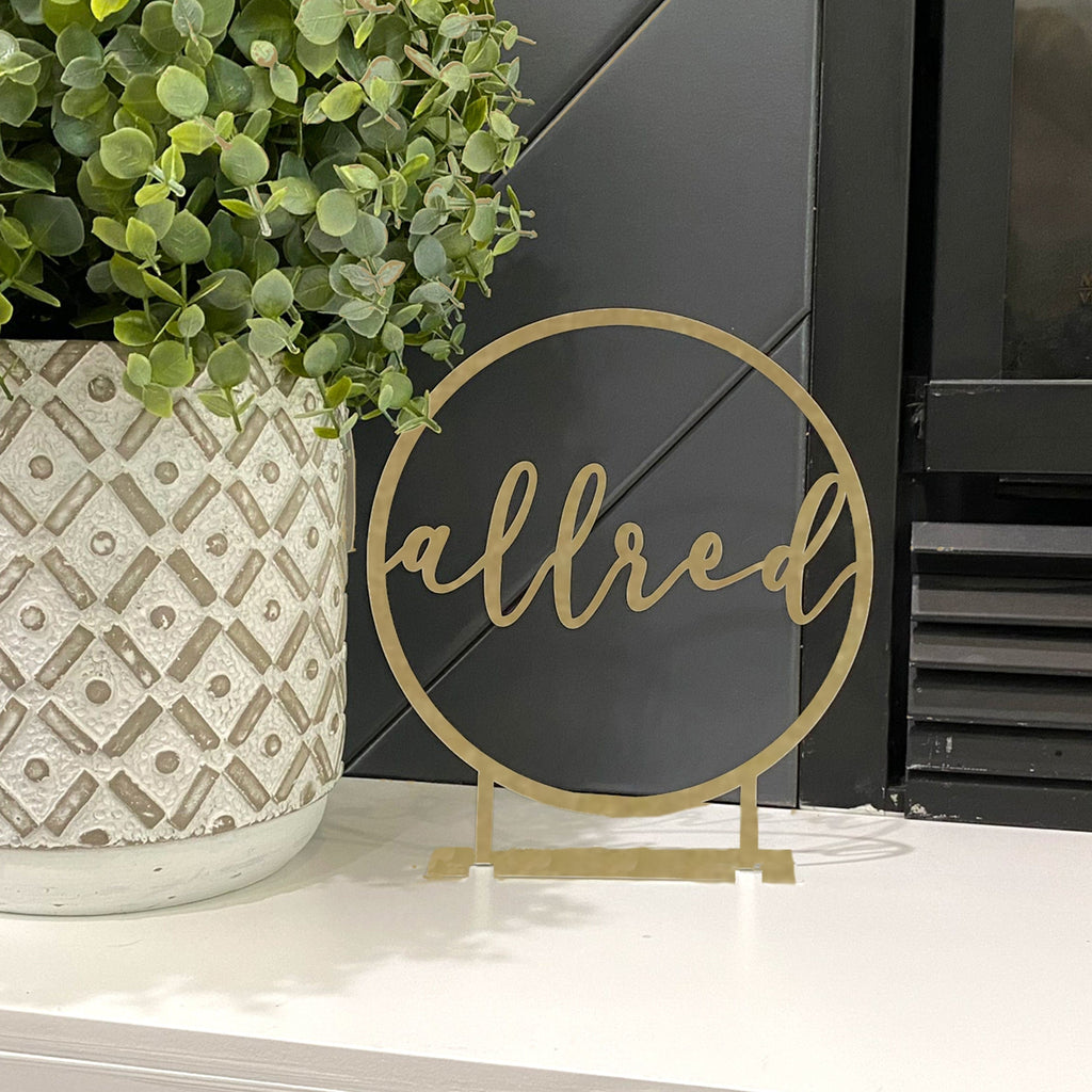 [COL] Anderson Tabletop or Shelf Personalized Name Sign - 2 Styles - Last Name Signs