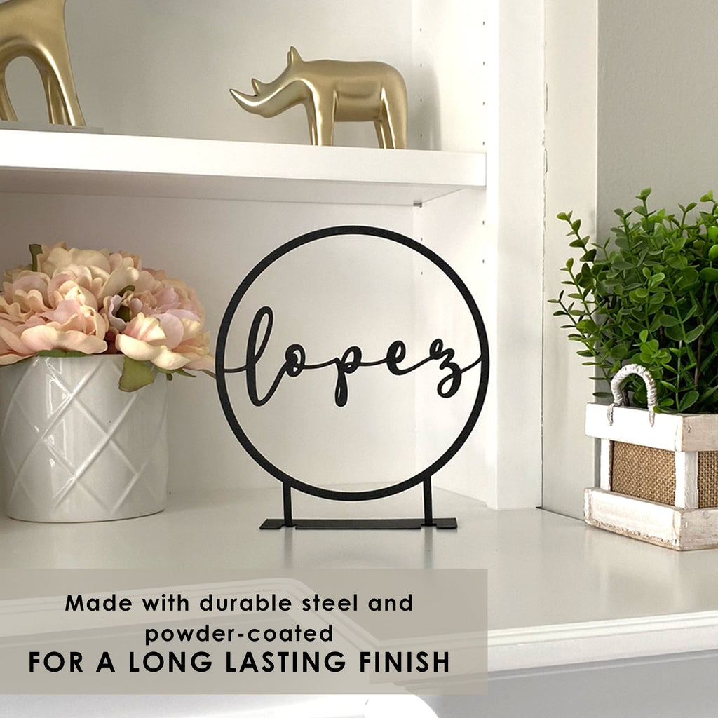 [COL] Anderson Tabletop or Shelf Personalized Name Sign - 2 Styles - Last Name Signs
