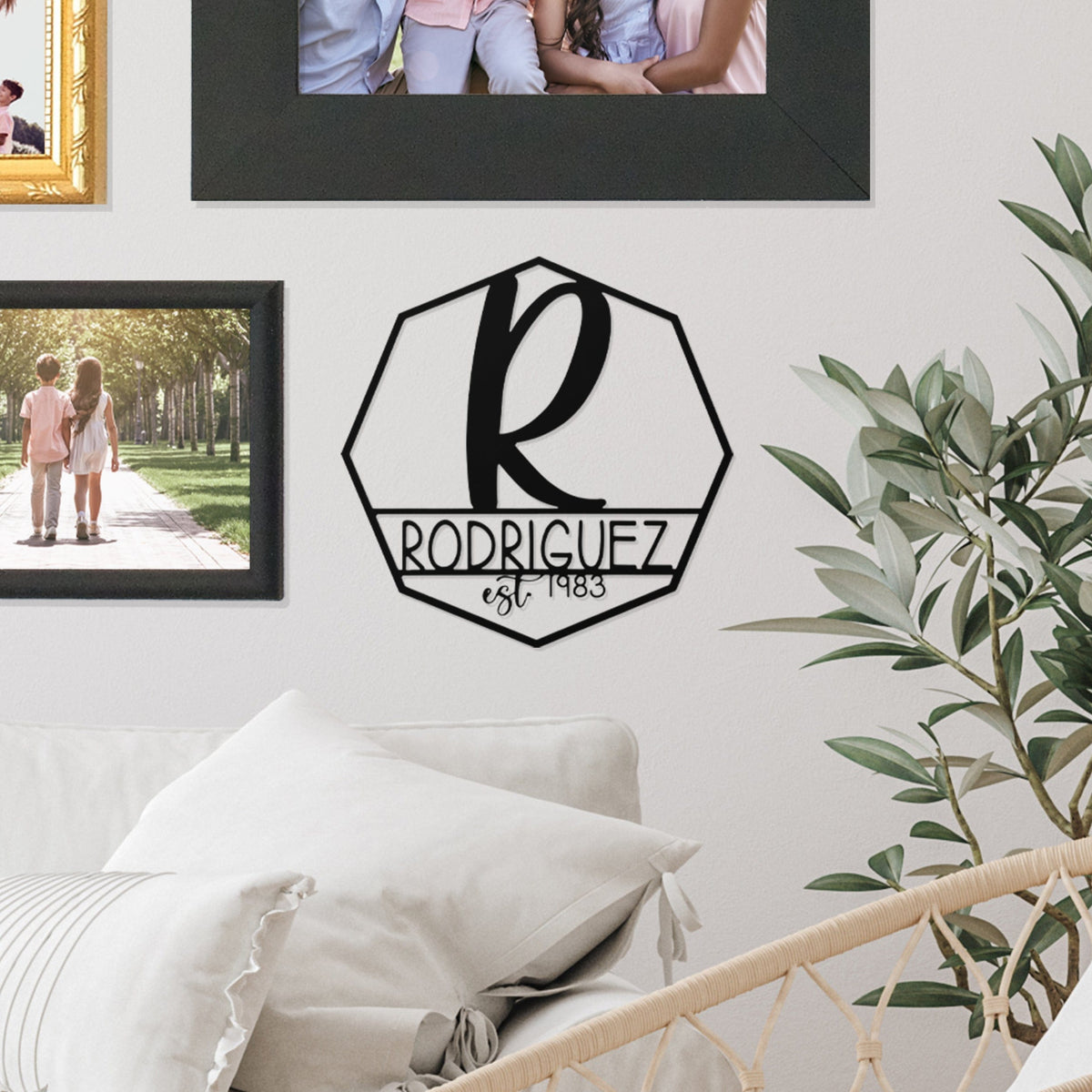 [COL] Ashton Monogram - 2 Sizes - Personalized Last Name Metal Signs