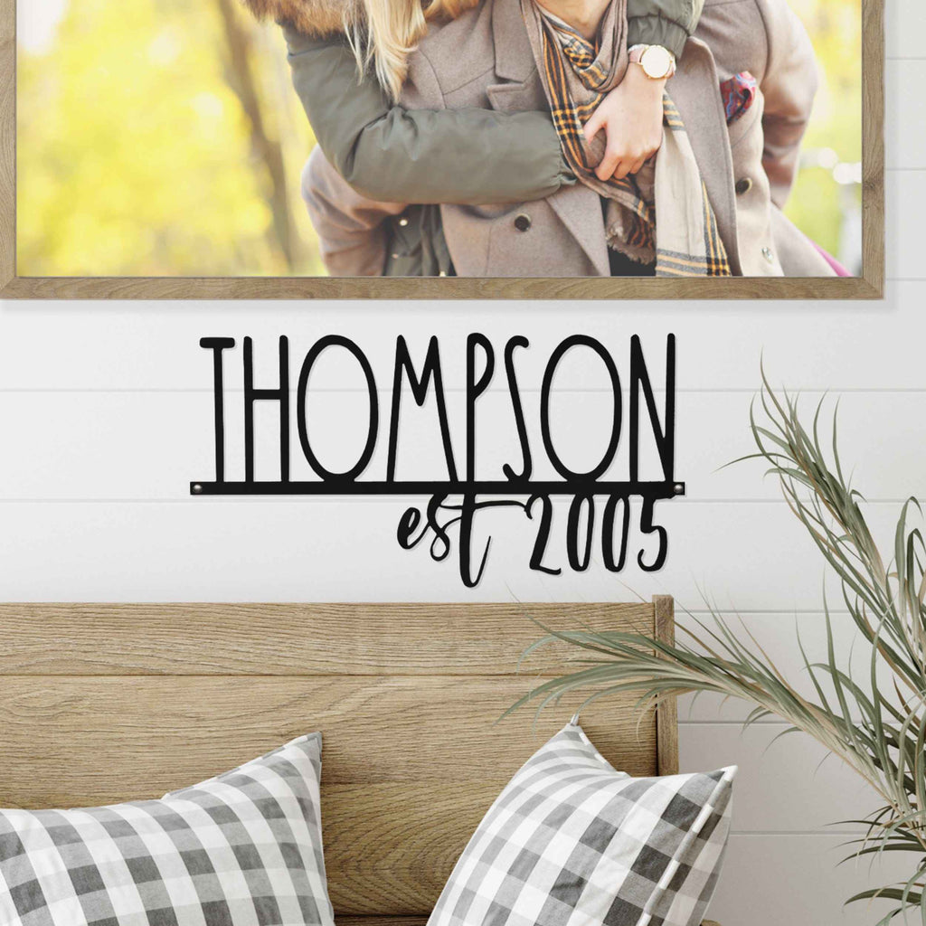 [COL] Beckett Name Sign - 2 Sizes - Personalized Last Name Sign for Home
