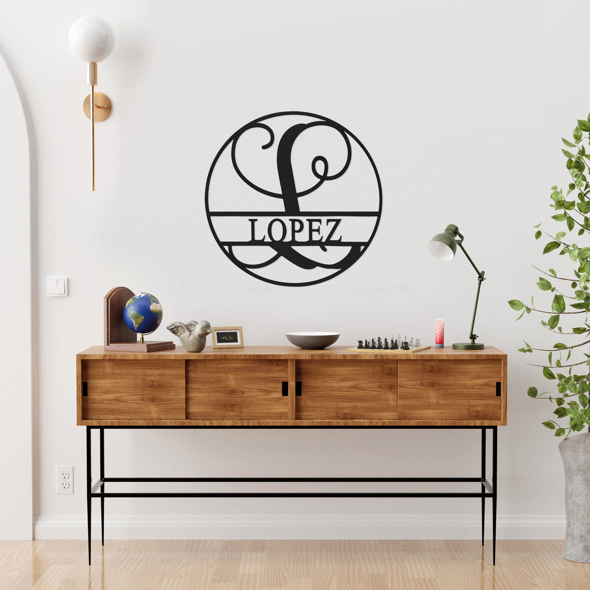 [COL] Circle Monogram With Name -  Monogram Last Name Signs for Home