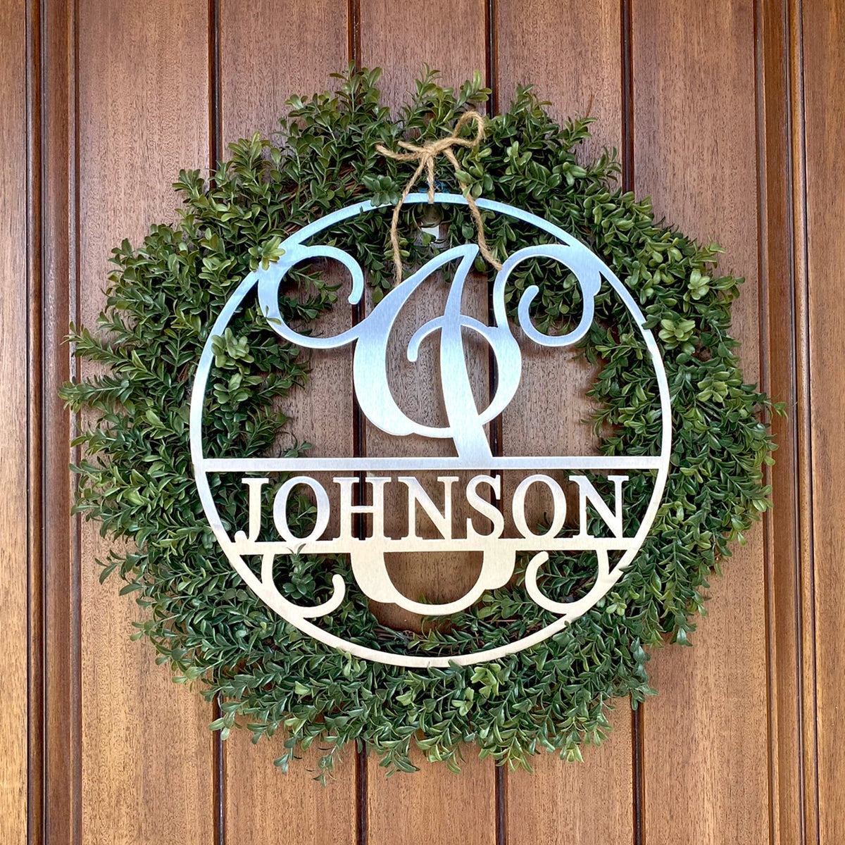 [COL] Circle Monogram With Name -  Monogram Last Name Signs for Home