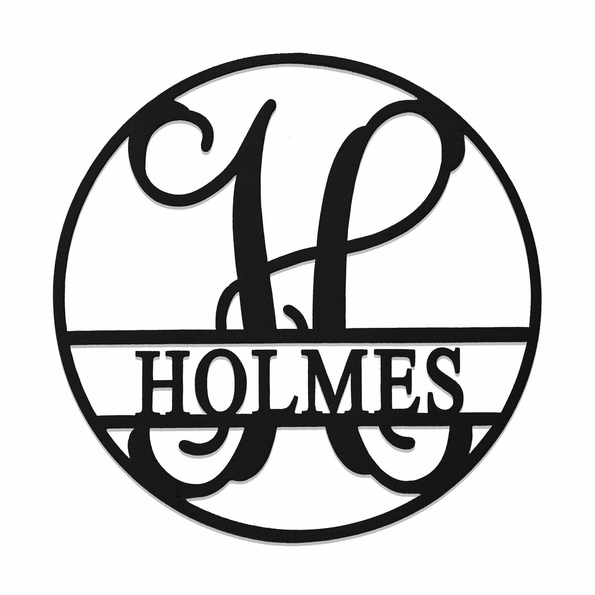 [COL] Circle Monogram With Name -  Monogram Last Name Signs for Home