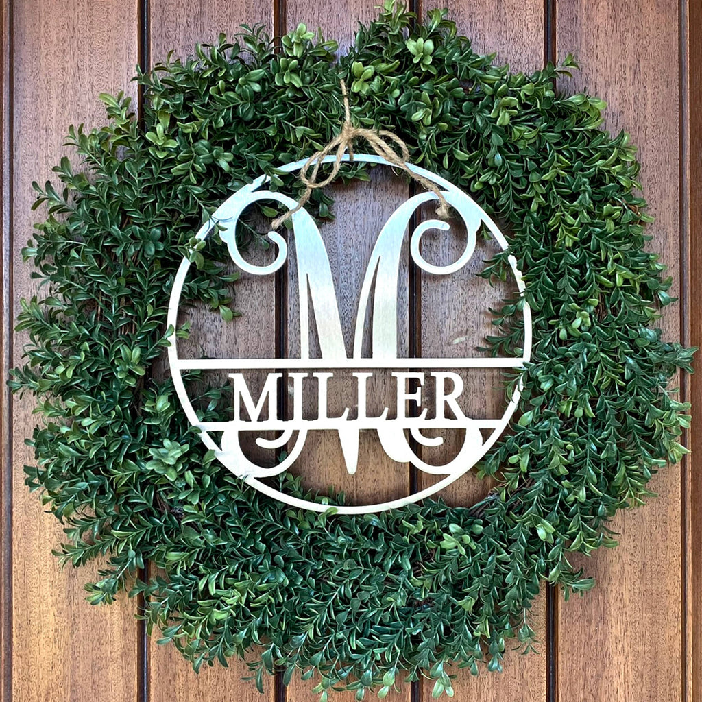 [COL] Circle Monogram With Name -  Monogram Last Name Signs for Home