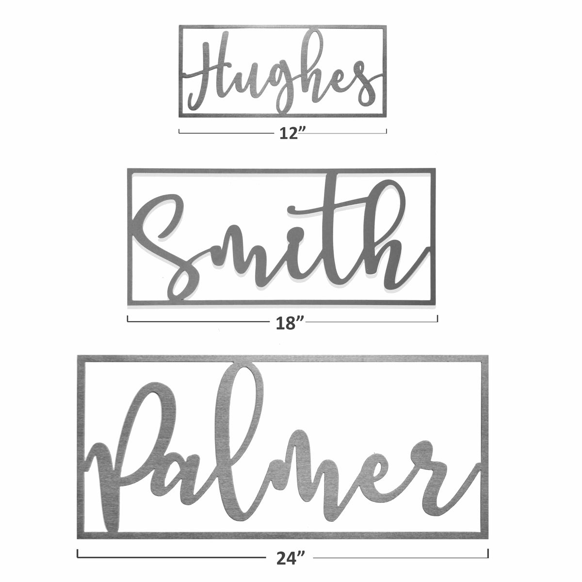 [COL] What's in a Name Plaque - 3 Sizes - Personalized Metal Family Name Sign