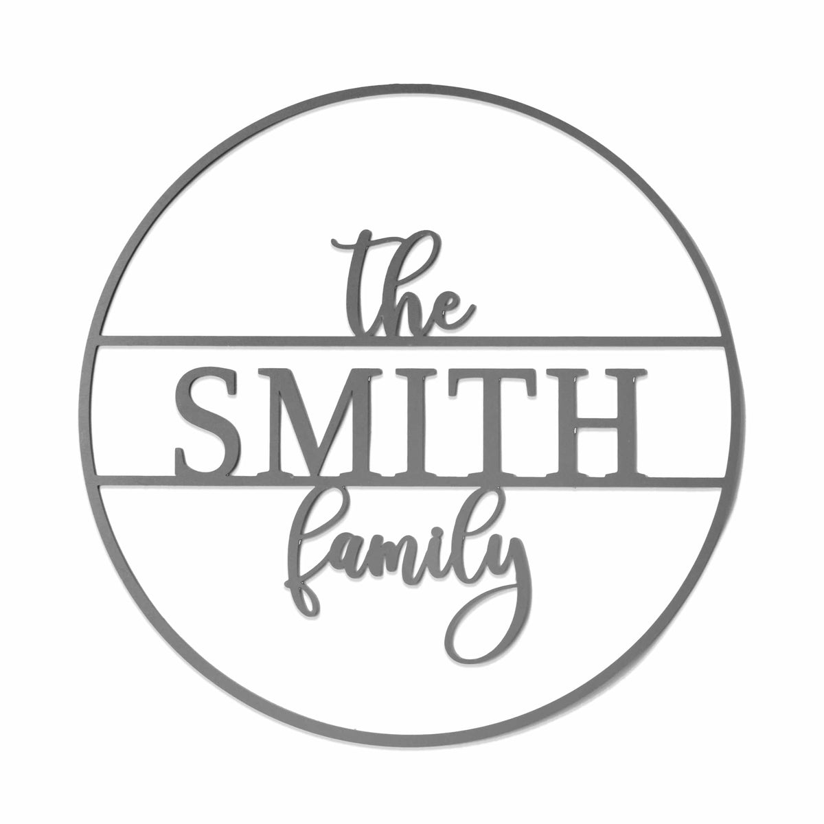 [COL] Chandler Family Sign - 4 Sizes - Personalized Circle Family Name Sign